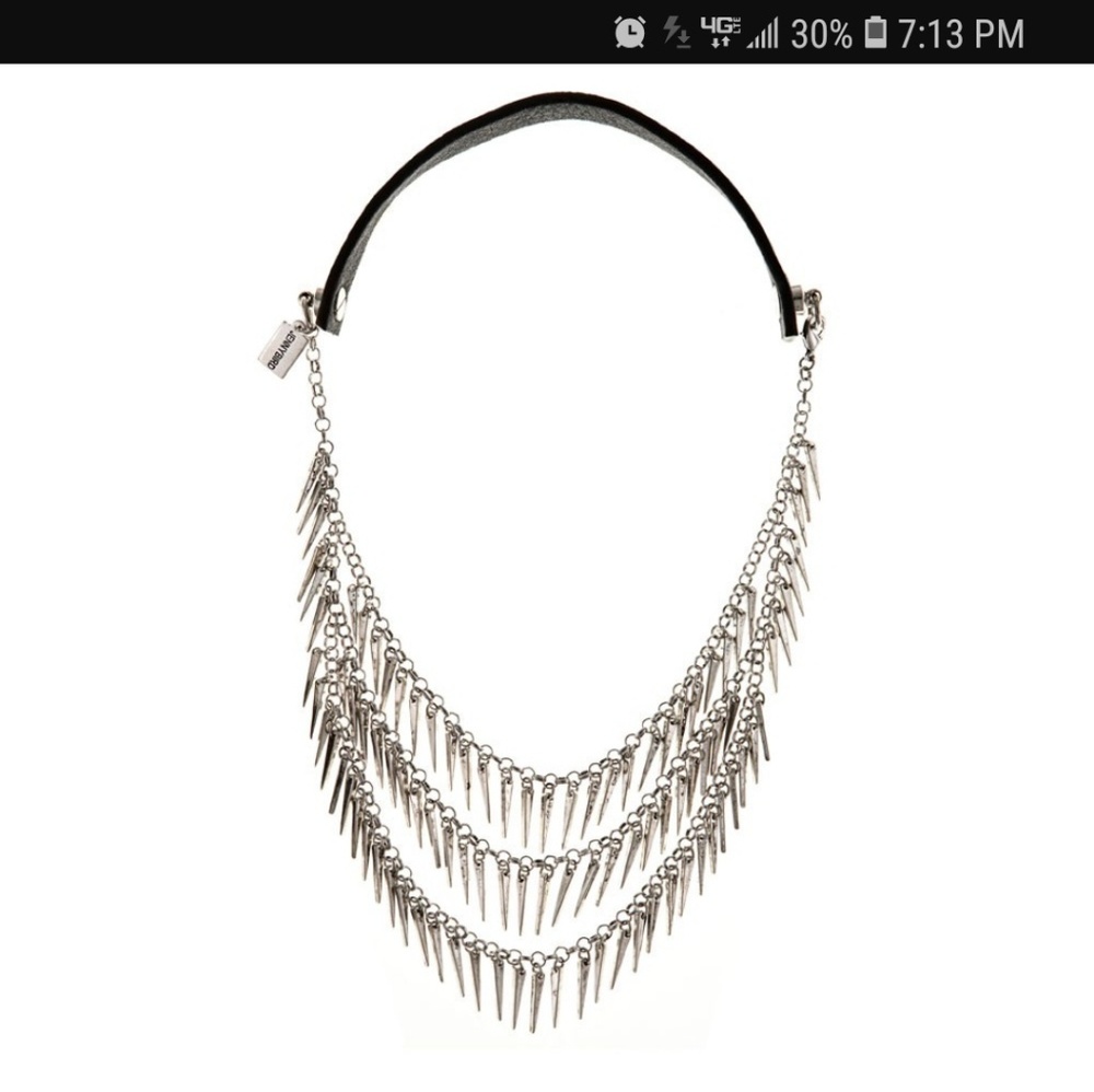 JennyBird Palm Cili Collar in silver